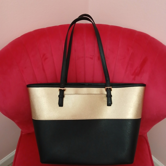 Michael Kors Black and Gold Love Tote - Picture 2 of 6